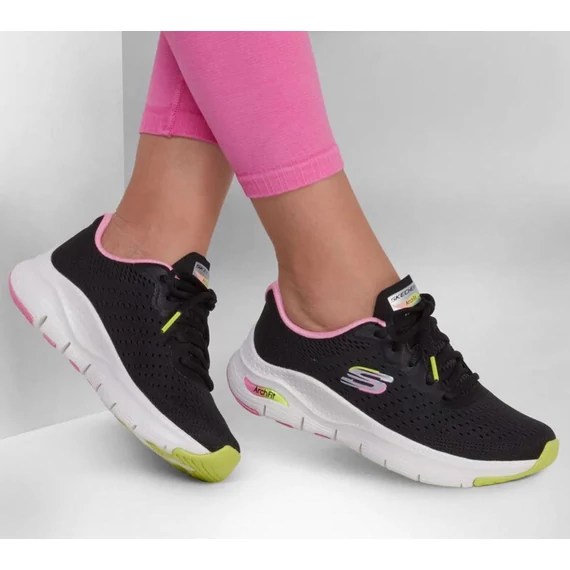 Skechers Arch Fit - Infinity Cool fekete női cipő nagyméretben