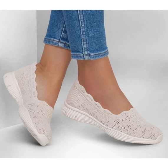 Skechers Seager-Higherself bézs női cipő nagyméretben 