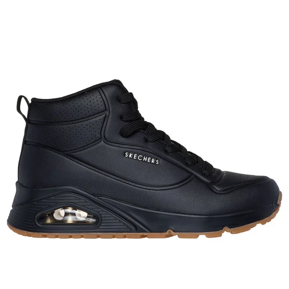 Skechers Uno - Stand High fekete cipő nagyméretben