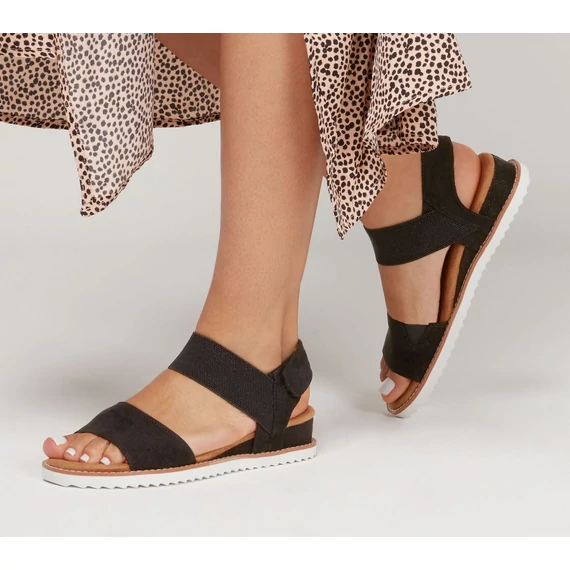 Skechers fekete női szandál nagyméretben