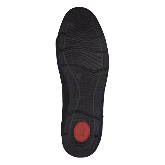 Tamaris Comfort Fit sötétkék bőr női cipő nagyméretben