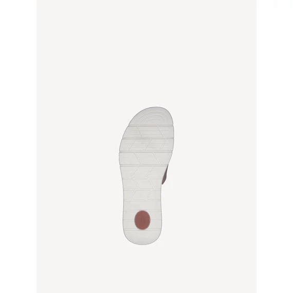 Tamaris Comfort Fit lila bőr női papucs nagyméretben