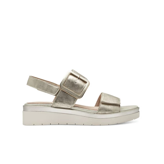 Tamaris Comfort arany női szandál nagyméretben