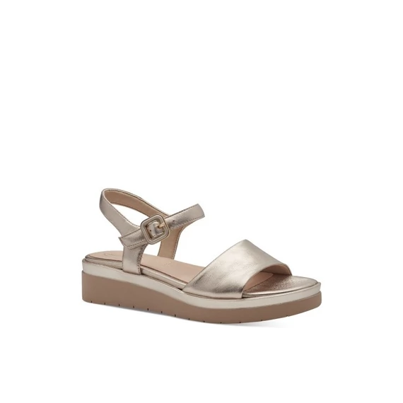 Tamaris Comfort arany női szandál nagyméretben
