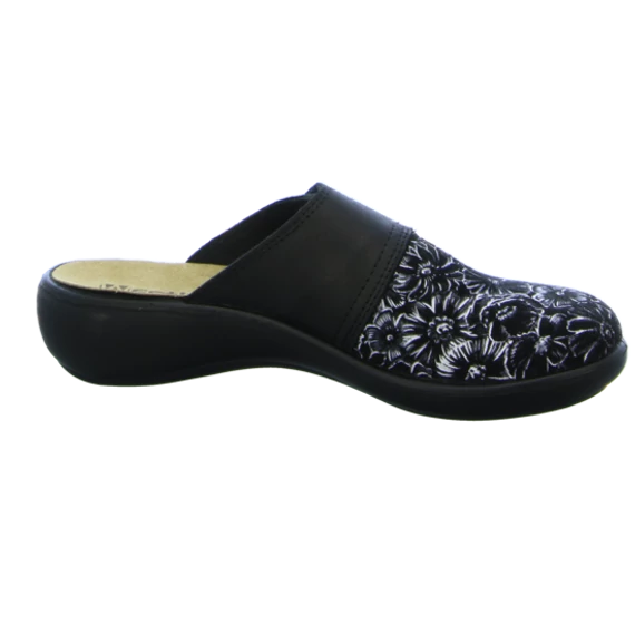 Westland fekete elől zárt női papucs nagyméretben
