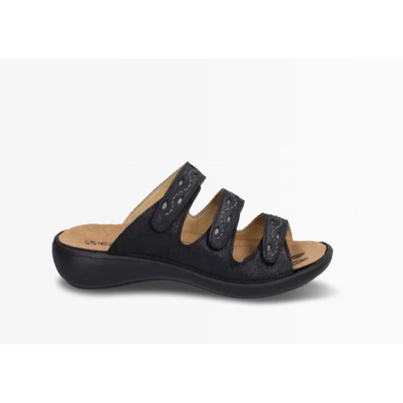 Westland fekete tépőzáras női papucs nagyméretben