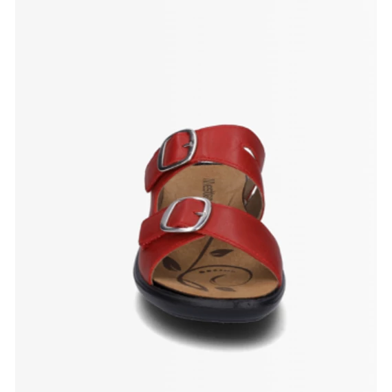 Westland piros bőr női papucs nagyméretben