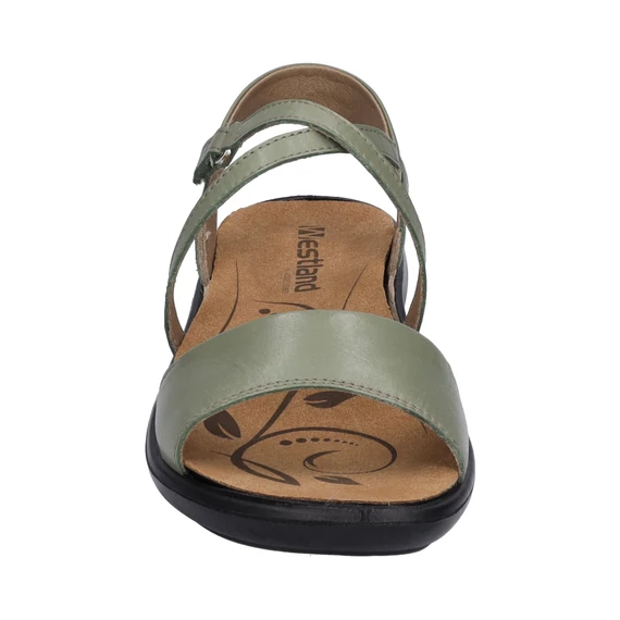 Westland zöld bőr női szandál nagyméretben