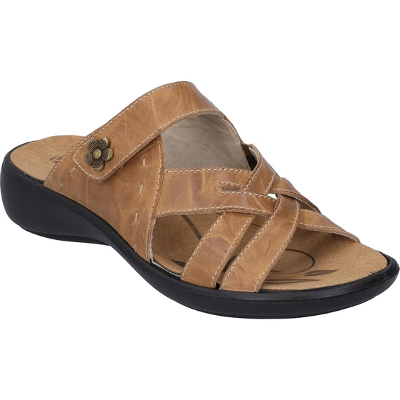 Westland bézs bőr női papucs nagyméretben