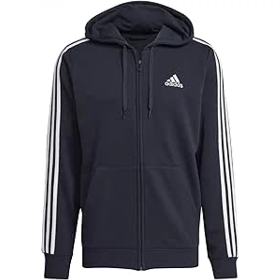 Adidas M 3S FT FZ HD sötétkék kapucnis pulóver