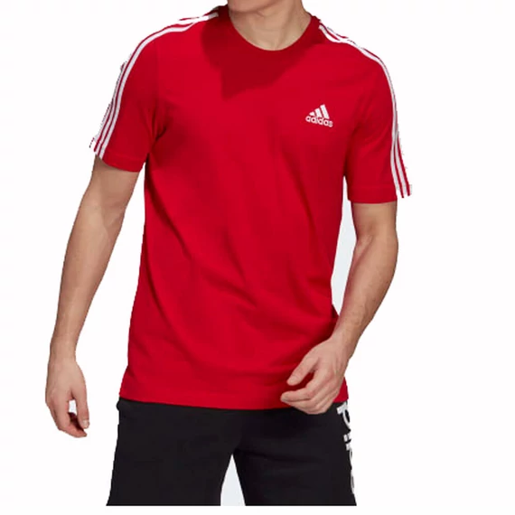 Adidas M 3S SJ T piros póló nagyméretben
