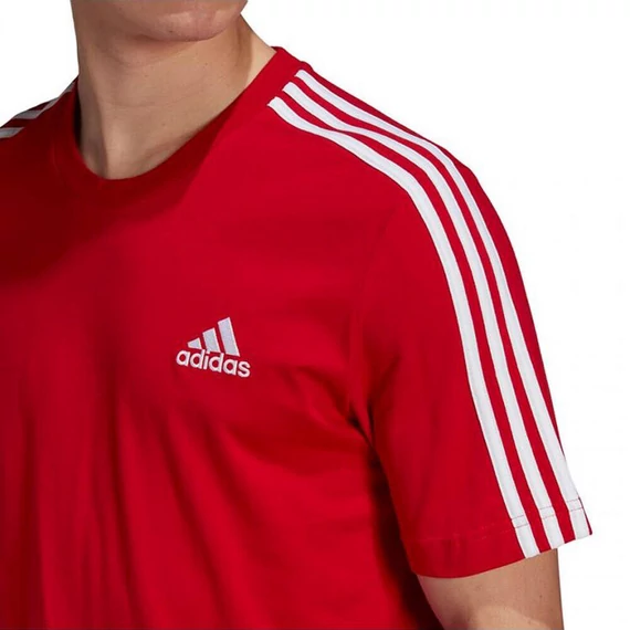 Adidas M 3S SJ T piros póló nagyméretben