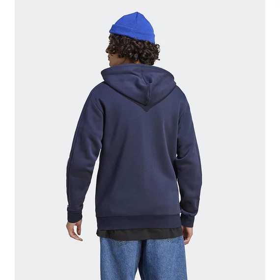 Adidas M 3S FL FZ HD sötétkék kapucnis pulóver