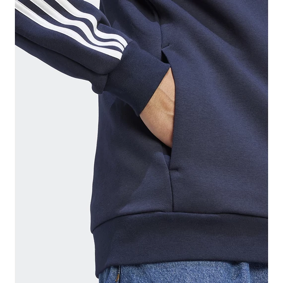 Adidas M 3S FL FZ HD sötétkék kapucnis pulóver
