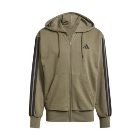 Adidas M 3S FT FZ HD zöld kapucnis pulóver nagyméretben