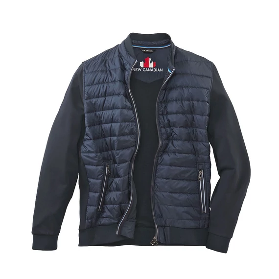 Cabano sötétkék végig cipzáras férfi pulóver Nagyméretben