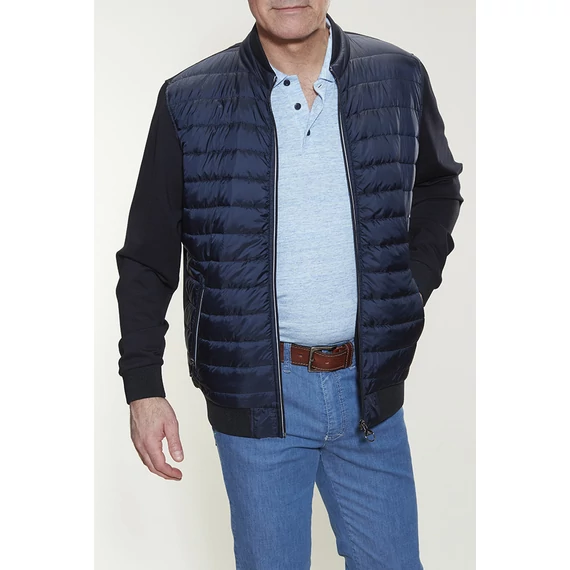 Cabano sötétkék végig cipzáras férfi pulóver Nagyméretben