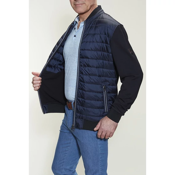 Cabano sötétkék végig cipzáras férfi pulóver Nagyméretben