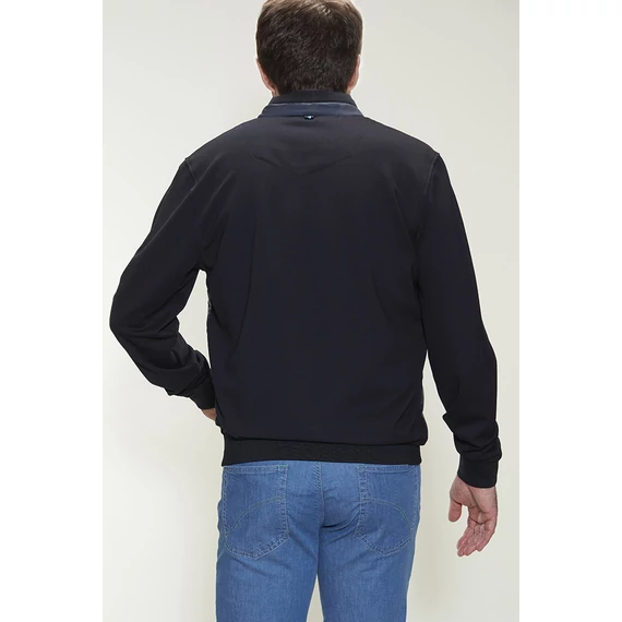 Cabano sötétkék végig cipzáras férfi pulóver Nagyméretben