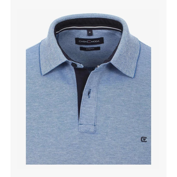 Casa Moda kék galléros póló nagyméretben