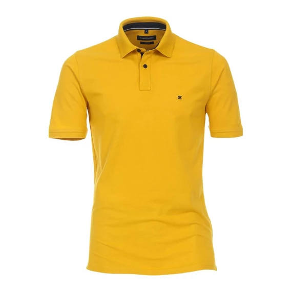 Casa Moda okkersárga galléros póló nagyméretben