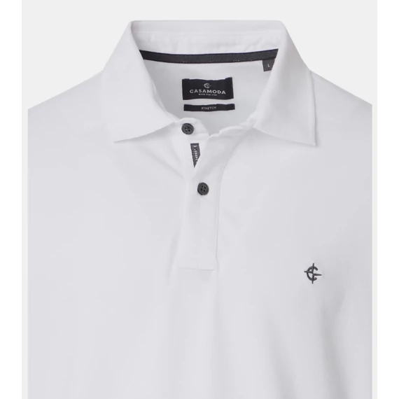 Casa Moda fehér galléros póló nagyméretben