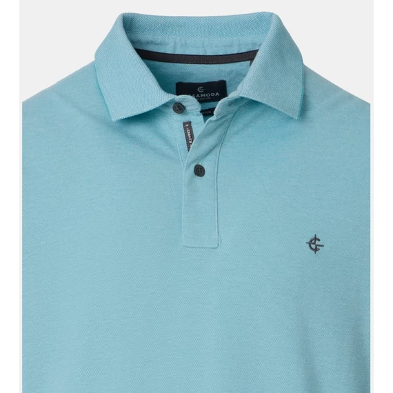 Casa Moda türkizkék galléros póló nagyméretben