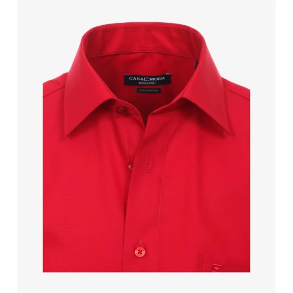 Casa Moda piros rövid ujjú ing nagyméretben
