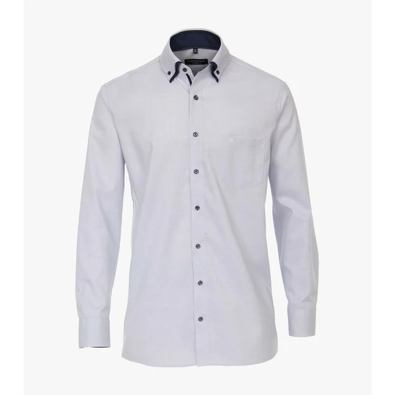 Casa Moda világoskék anyagában mintás hosszú ujjú ing  nagyméretben