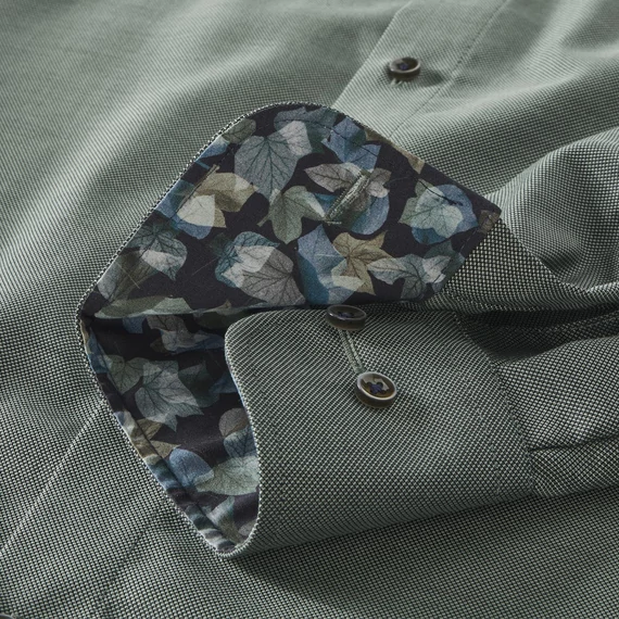 Casa Moda sötétzöld hosszú ujjú férfi ing nagyméretben