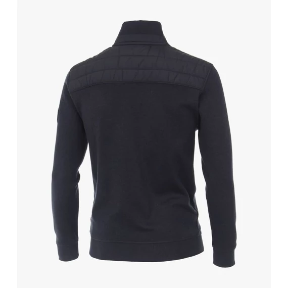 Casa Moda sötétkék végig cipzáras férfi pulóver nagyméretben