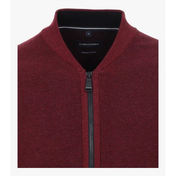 Casa Moda bordó férfi kardigán nagyméretben