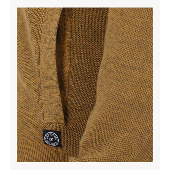 Casa Moda okkersárga férfi kardigán nagyméretben