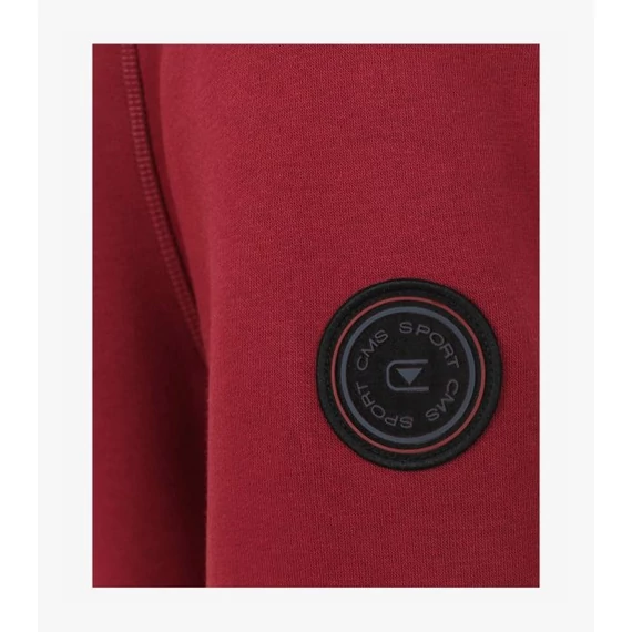 Casa Moda piros végig cipzáras férfi pulóver nagyméretben