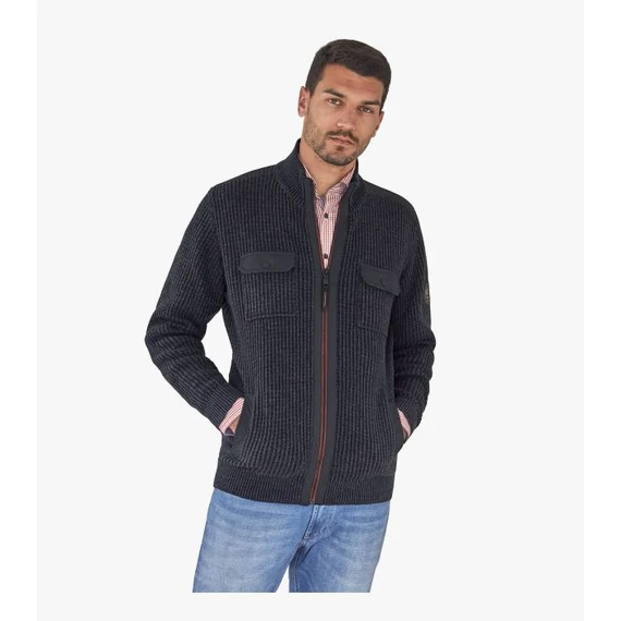 Casa Moda sötétkék férfi kardigán nagyméretben