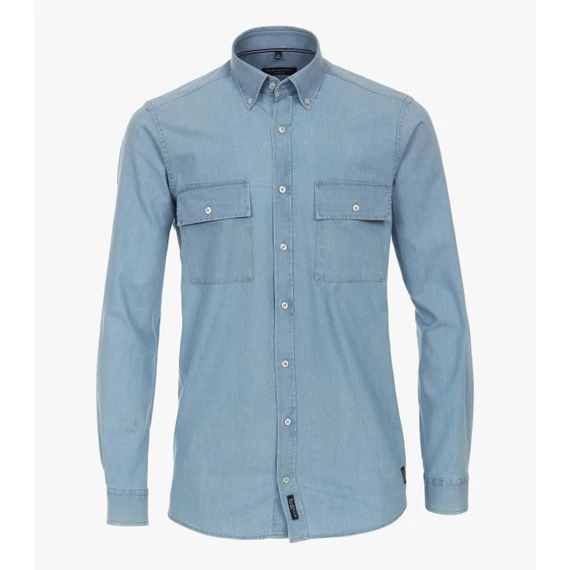 Casa Moda kék hosszú ujjú ing nagyméretben