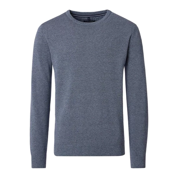 Casa Moda, kék pamut pulóver, nagyméretben