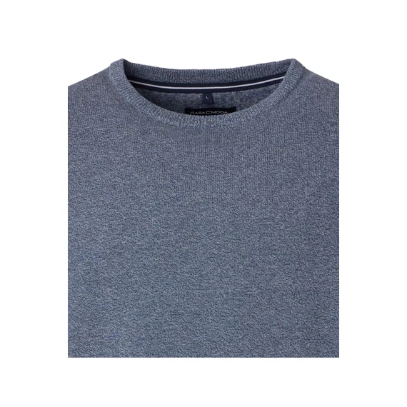 Casa Moda, kék pamut pulóver, nagyméretben