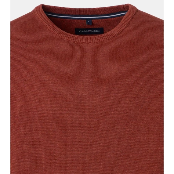 Casa Moda, téglavörös pamut pulóver, nagyméretben