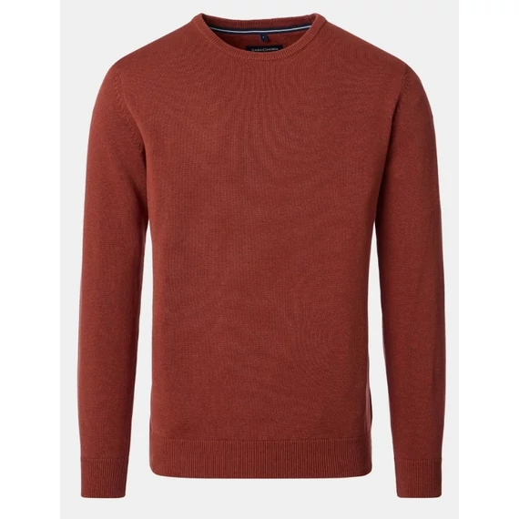 Casa Moda, téglavörös pamut pulóver, nagyméretben