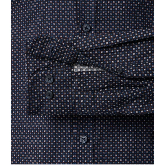 Casa Moda hosszú ujjú sötétkék mintás férfi ing nagyméretben
