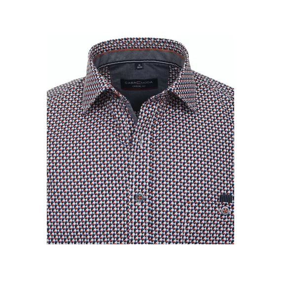 Casa Moda mintás rövid ujjú férfi ing nagyméretben