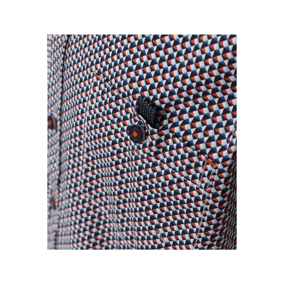 Casa Moda mintás rövid ujjú férfi ing nagyméretben