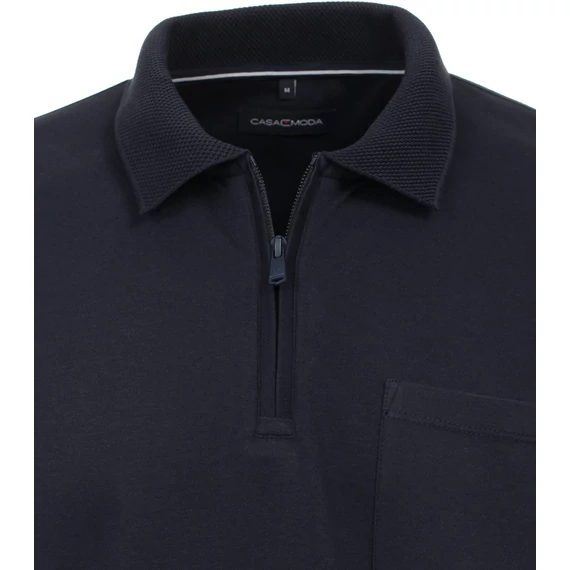 Casa Moda sötétkék galléros férfi póló nagyméretben