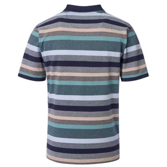 Casa Moda csíkos galléros férfi póló nagyméretben