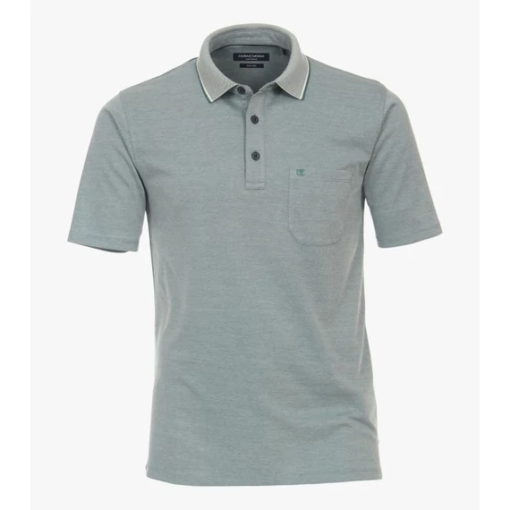 Casa Moda zöld galléros férfi póló nagyméretben