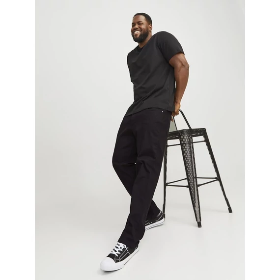 Jack & Jones fekete nadrág nagyméretben
