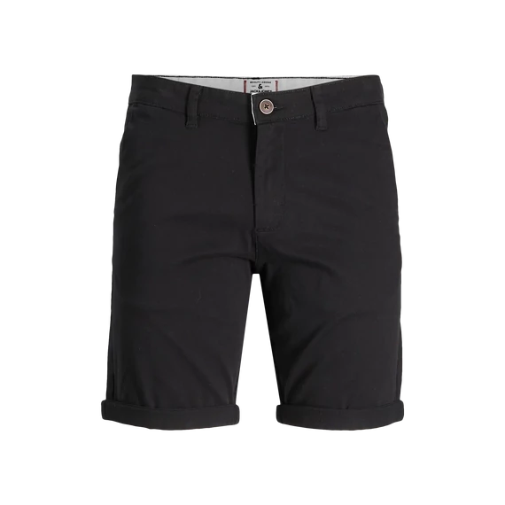Jack & Jones fekete Chino rövidnadrág nagyméretben