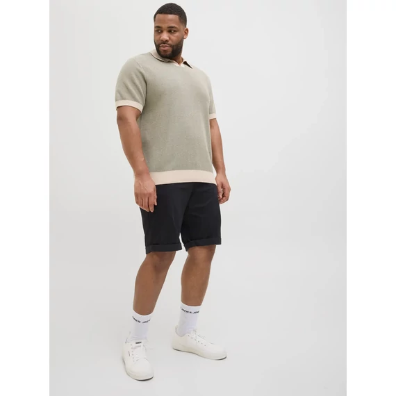 Jack & Jones fekete Chino rövidnadrág nagyméretben