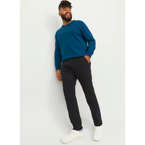 Jack & Jones fekete nadrág nagyméretben